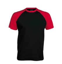KA330 BASE BALL - CONTRAST T-SHIRT, Black/Red