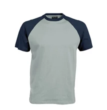 KA330 BASE BALL - CONTRAST T-SHIRT, Ice Blue/Denim