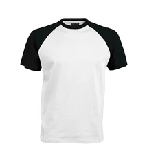 KA330 BASE BALL - CONTRAST T-SHIRT, White/Black