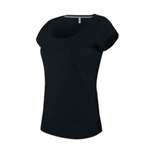 KA384 LADIES’ BOAT NECK SHORT SLEEVE T-SHIRT, Black