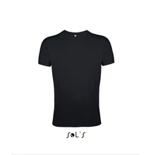 SO00553 REGENT FIT MEN’S ROUND COLLAR CLOSE FITTING T-SHIRT, Deep Black
