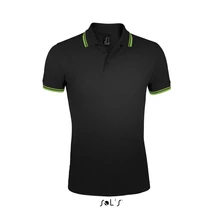 SO00577 PASADENA MEN POLO SHIRT, Black/Lime