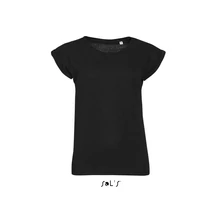 SO01406 MELBA WOMEN’S ROUND NECK T-SHIRT, Deep Black