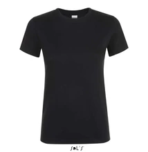 SO01825 REGENT WOMEN ROUND-NECK T-SHIRT, Deep Black