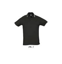 SO11365 PRACTICE MEN'S POLO SHIRT, Black/White