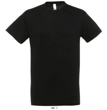 SO11380 REGENT UNISEX ROUND COLLAR T-SHIRT, Deep Black