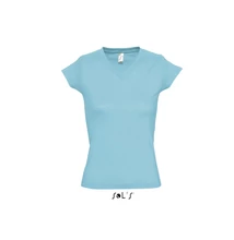 SO11388 MOON WOMEN’S V-NECK T-SHIRT, Atoll Blue