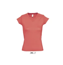 SO11388 MOON WOMEN’S V-NECK T-SHIRT, Red