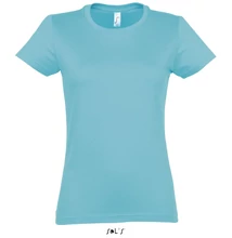 SO11502 IMPERIAL WOMAN ROUND COLLAR T-SHIRT, Atoll Blue