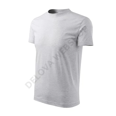 Classic Pólók unisex, világosszürke melírozott