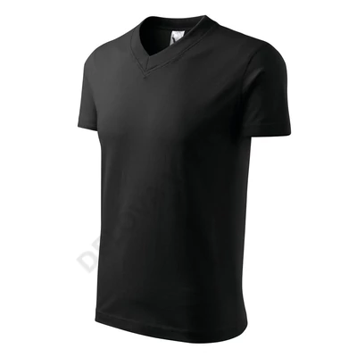 V-neck Pólók unisex, fekete