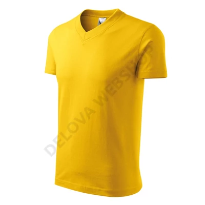 V-neck Pólók unisex, sárga