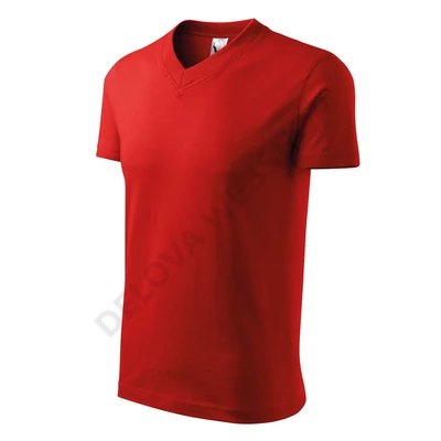 V-neck Pólók unisex, piros