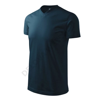 Heavy V-neck Pólók unisex, tengerkék