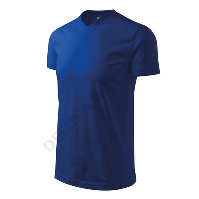 Heavy V-neck Pólók unisex, királykék