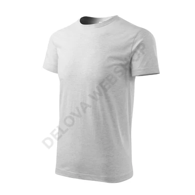 Heavy New Pólók unisex, világosszürke melírozott