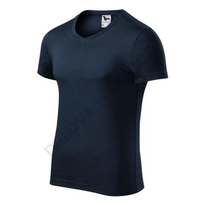 Slim Fit V-neck Pólók férfi, tengerkék