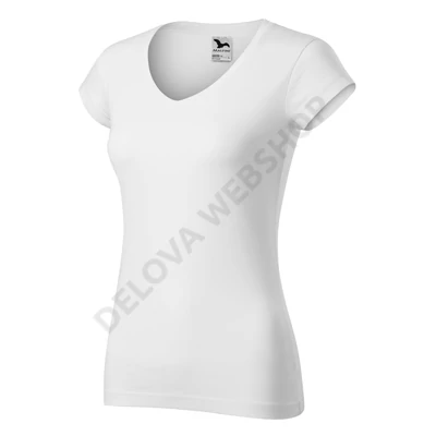 Fit V-neck Pólók női, fehér