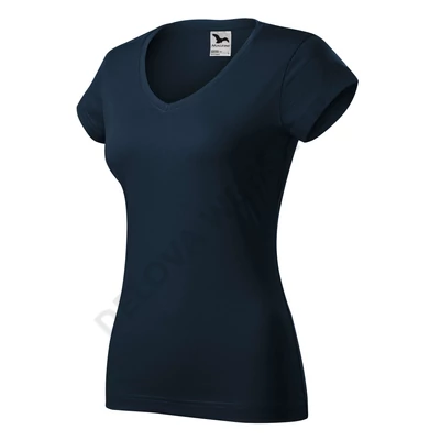 Fit V-neck Pólók női, tengerkék