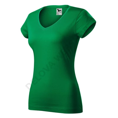 Fit V-neck Pólók női, fűzöld