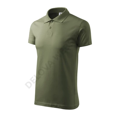 Single J. Galléros póló férfi, khaki