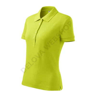 Cotton Galléros póló női, lime szin