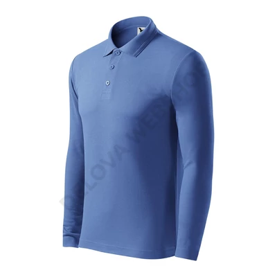 Pique Polo LS Galléros póló férfi, azúrkék