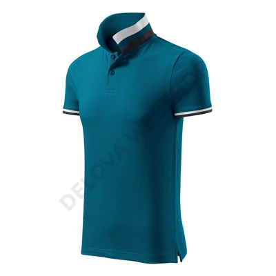 Collar Up Galléros póló férfi, petrol blue