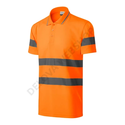 HV Runway Galléros póló unisex, visszaverő szín narancssárga