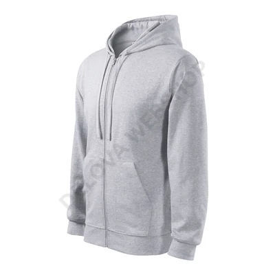 Trendy Zipper Felső férfi, világosszürke melírozott