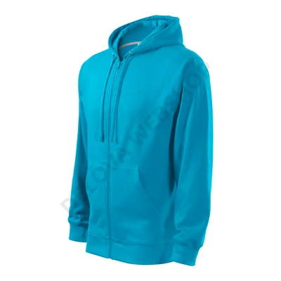 Trendy Zipper Felső férfi, türkisz