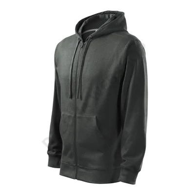 Trendy Zipper Felső férfi, sötét palakő