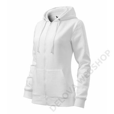 Trendy Zipper Felső női, fehér