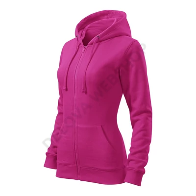 Trendy Zipper Felső női, bíborszín