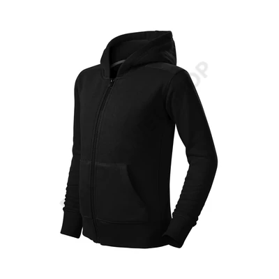 Trendy Zipper Felső gyerek, fekete