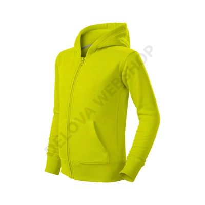 Trendy Zipper Felső gyerek, lime szin