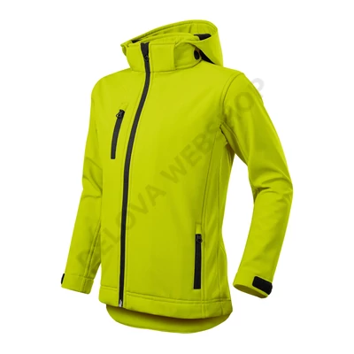 Performance Softshell kabát gyerek, lime szin