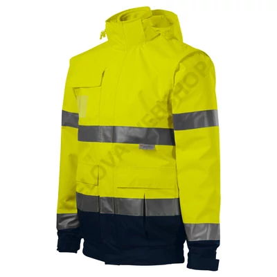 HV Guard 4 in 1 Jacket unisex, fényvisszaverő sárga