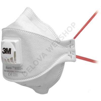 3M 9332+ AURA FFP3 részecskeszűrő félálarc