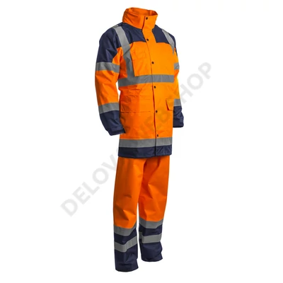 Hydra Hi-Viz Fluo esőöltöny, narancs/kék