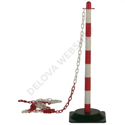 Jelzőlánc piros/fehér, 25m