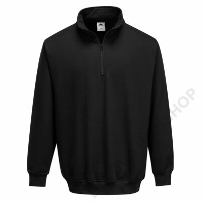 Sorrento zippzáras pulóver, fekete