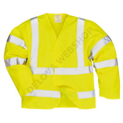 Láthatósági dzseki lángálló bevonattal, sárga