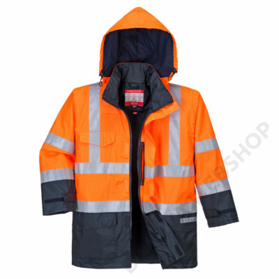 Bizflame Rain Hi-Vis Multi-Protection kabát, narancs/sötétkék