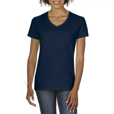 GIL4100V PREMIUM COTTON® LADIES' V-NECK T-SHIRT, Navy