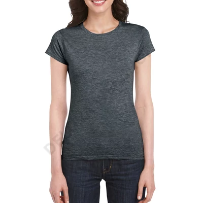 GIL64000 SOFTSTYLE® LADIES' T-SHIRT, Dark Heather