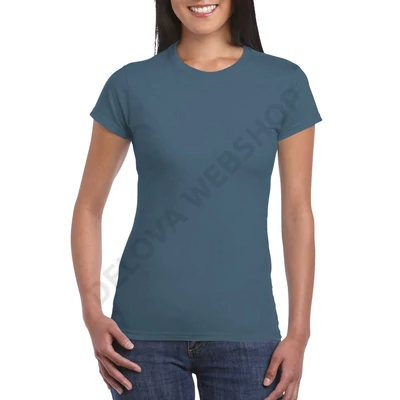 GIL64000 SOFTSTYLE® LADIES' T-SHIRT, Indigo Blue