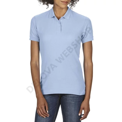 GIL75800 DRYBLEND® LADIES' DOUBLE PIQUÉ POLO, Light Blue