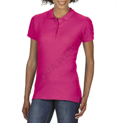 GIL85800 PREMIUM COTTON® LADIES' DOUBLE PIQUÉ POLO, Heliconia