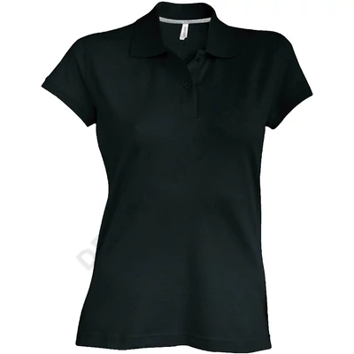 KA242 LADIES' SHORT SLEEVE PIQUE POLO SHIRT, Black